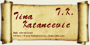 Tina Katančević vizit kartica